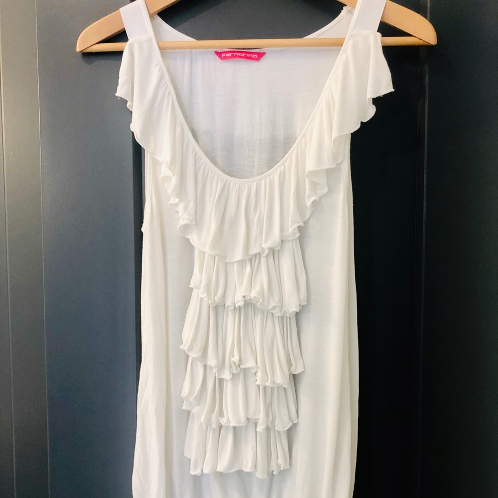 Fornarina ruffles tank top